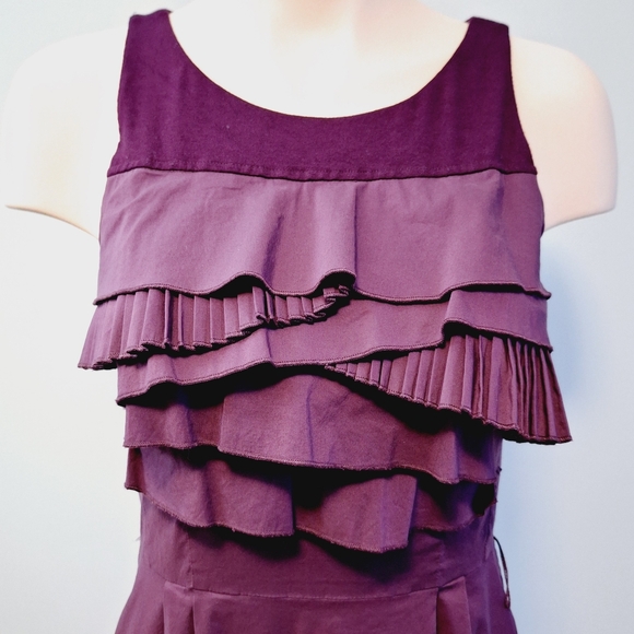 🅱️🅾️G🅾️ BCBG purple ruffles sleeveless dress - Picture 2 of 10
